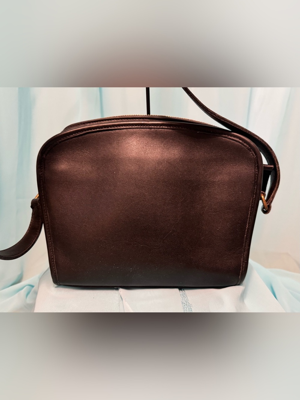 Vintage Coach Metropolis Black Leather Crossbody Shoulder Bag Purse  9087